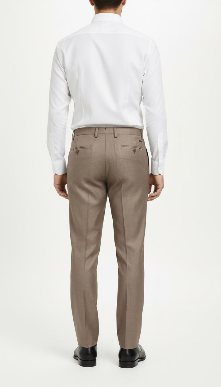Stone Taupe Pleated Italian Pant