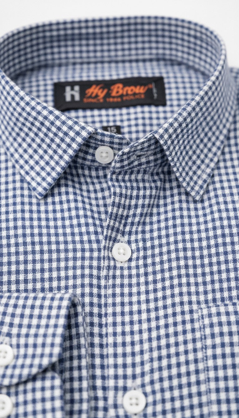 Blue Gingham - Regular Fit Shirt