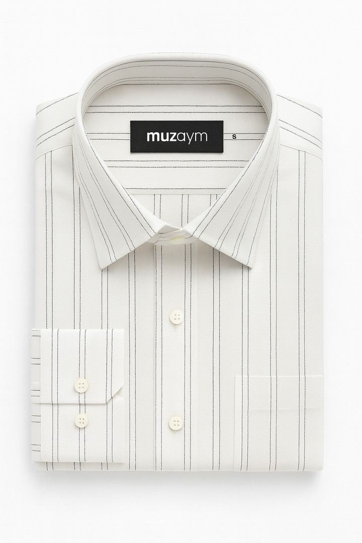 Ivory Shadow Stripe - Regular Fit Shirt