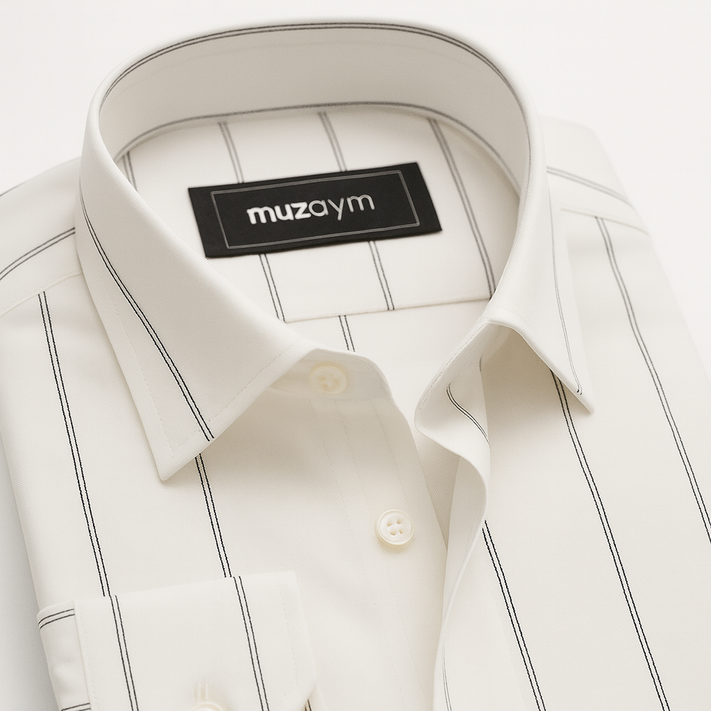 Ivory Shadow Stripe - Regular Fit Shirt