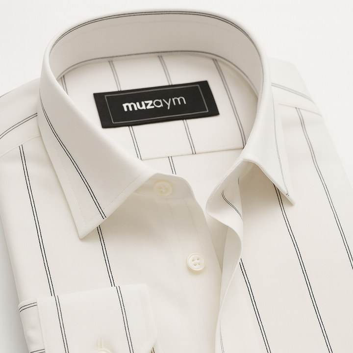 Ivory Shadow Stripe - Regular Fit Shirt