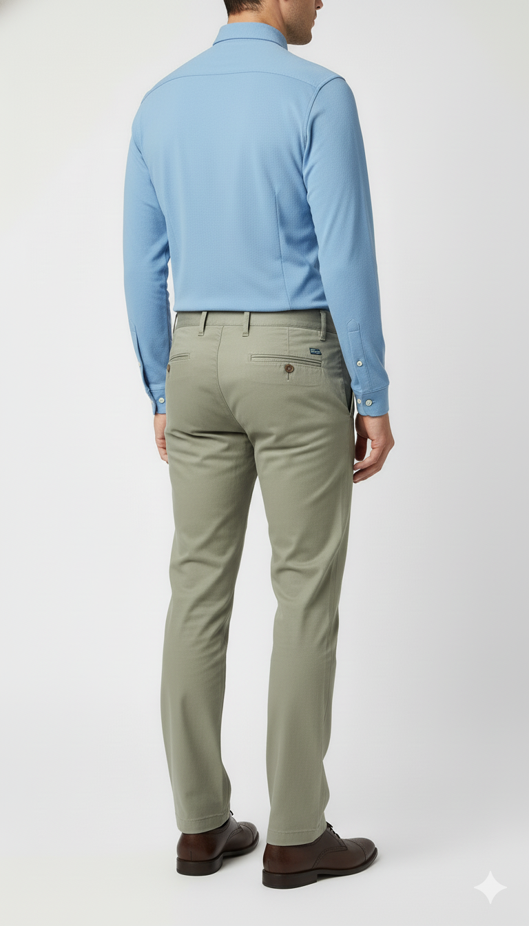 Olive Mist – Regular Fit Cotton Pant