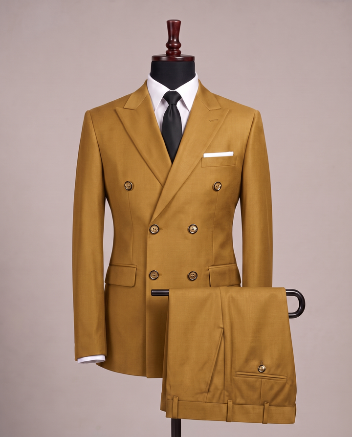 Mustard Gold Double-Breasted Suit