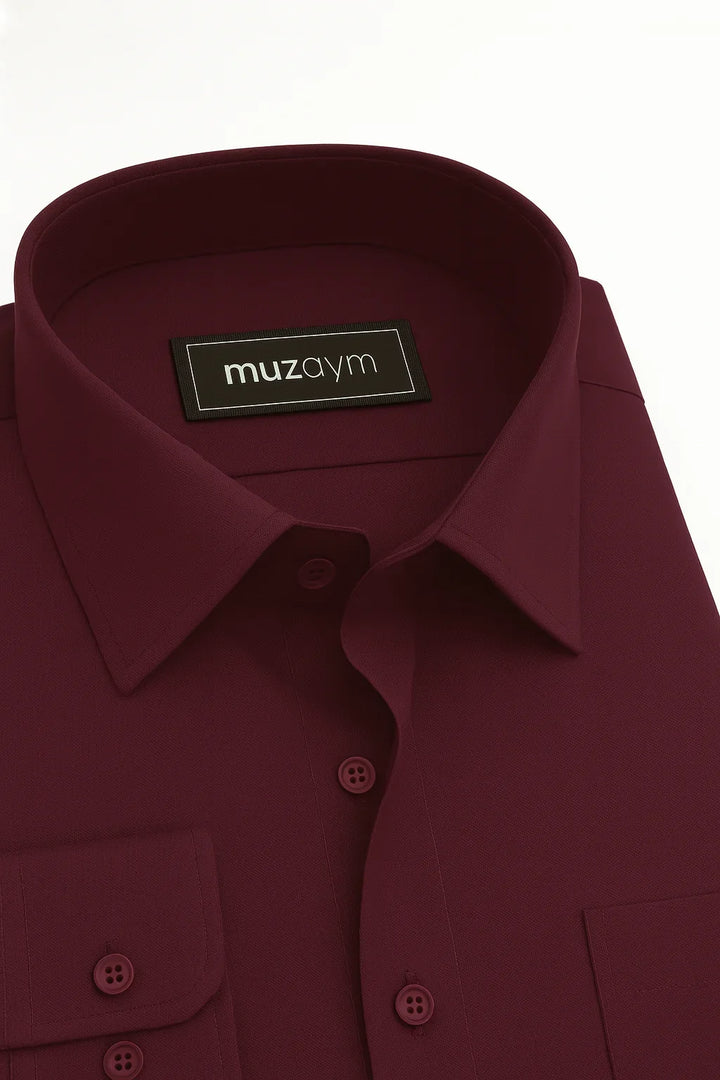 Maroon Wine - Regular Fit Shirt
