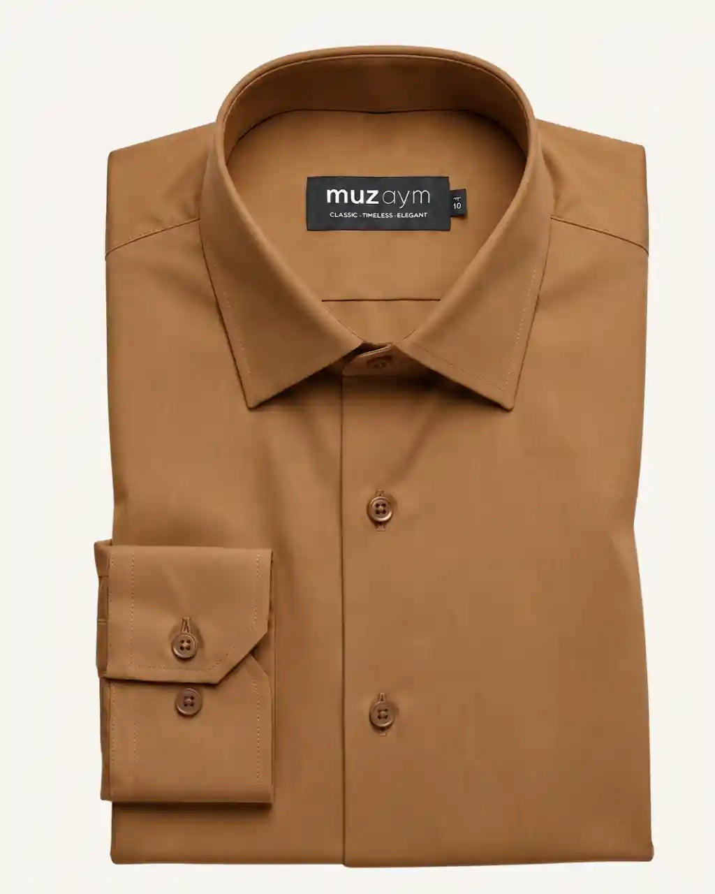 Caramel Brown Formal Shirt — muzaym