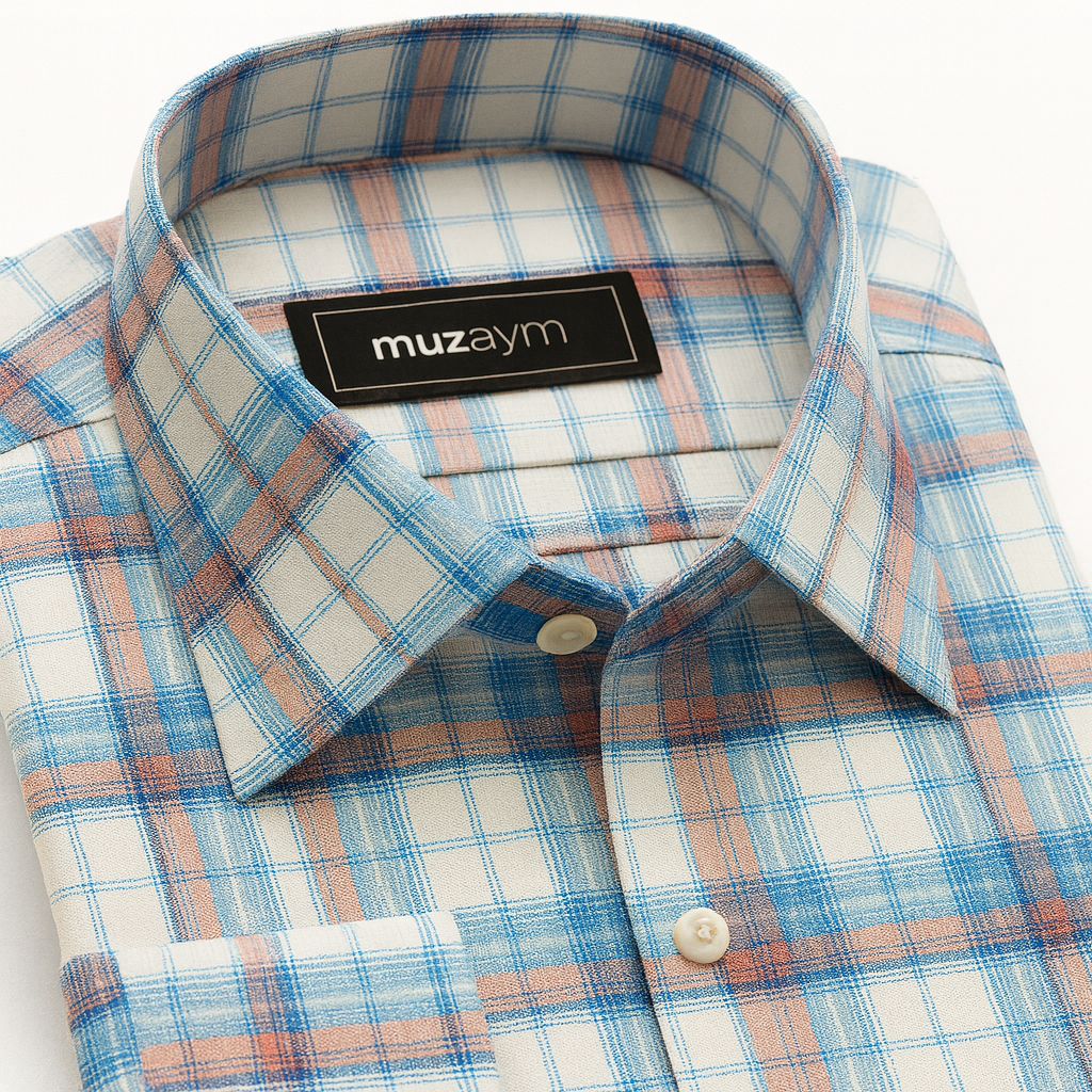Sky Rust Checkered - Regular Fit Shirt