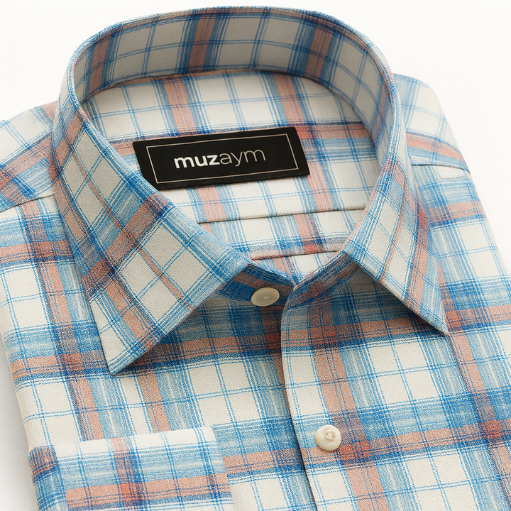 Sky Rust Checkered - Regular Fit Shirt