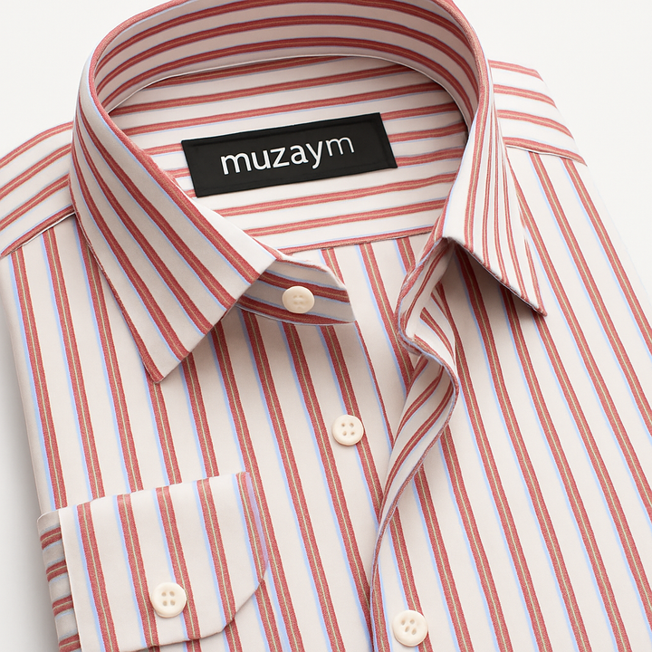 Terracotta Stripe - Regular Fit Shirt