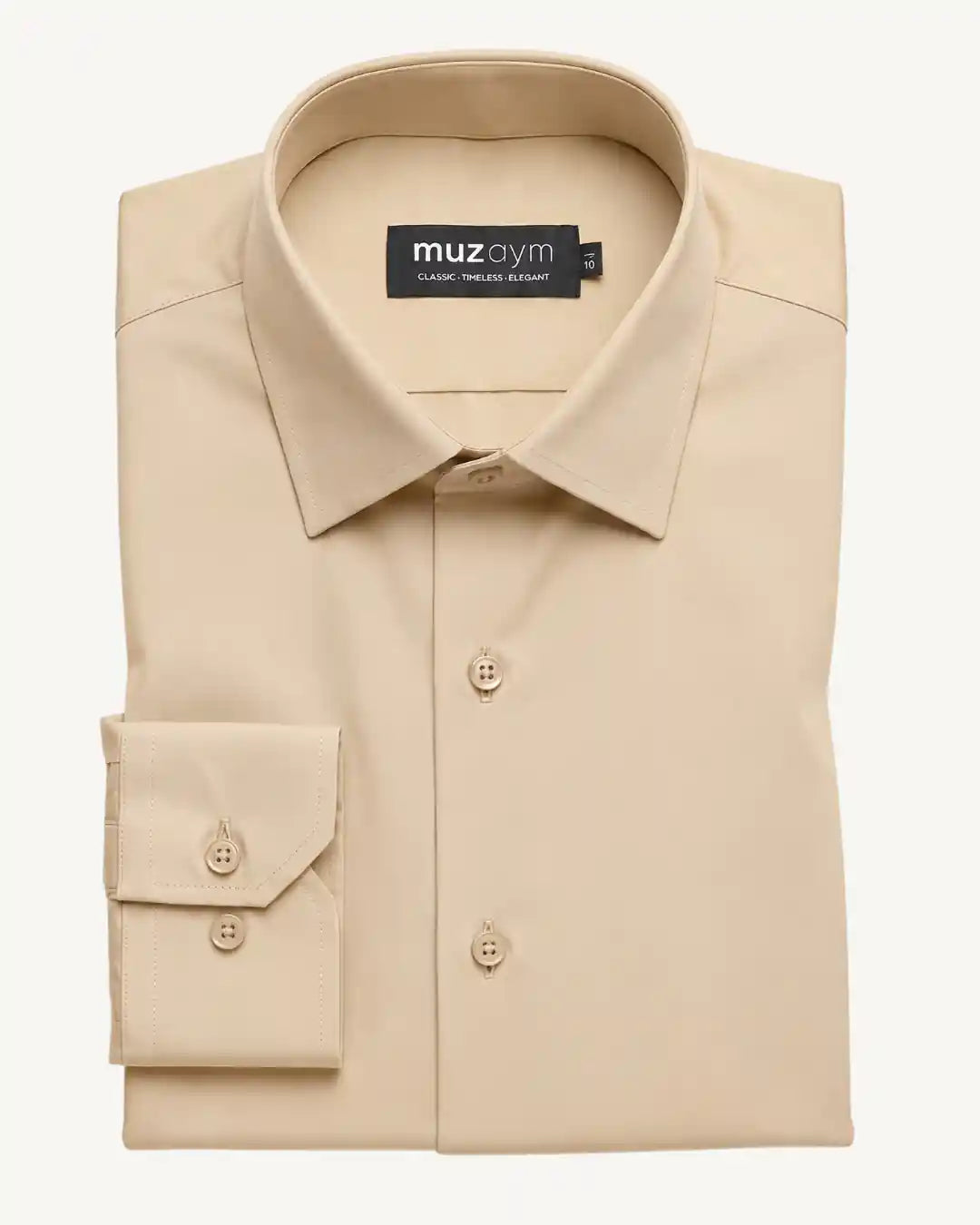 Sand Beige Formal Shirt — muzaym