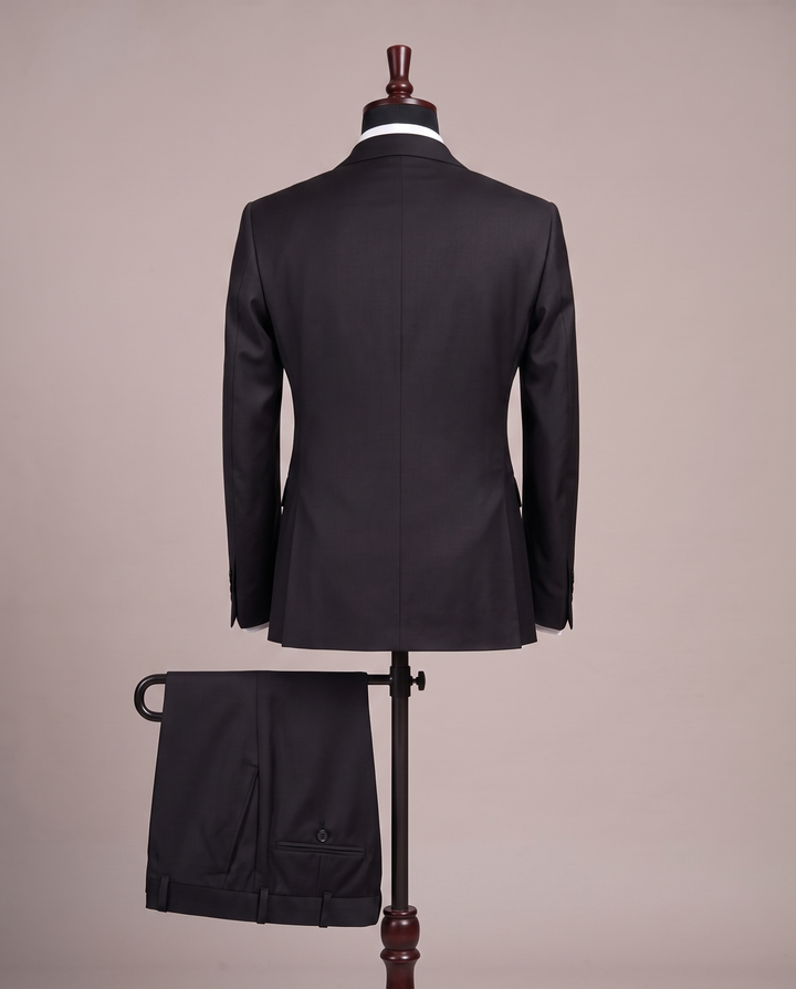 Midnight Black Double-Breasted Suit