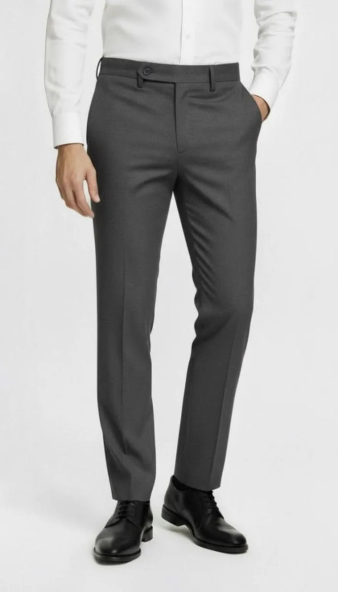 Charcoal Gray Dress Pant - muzaym