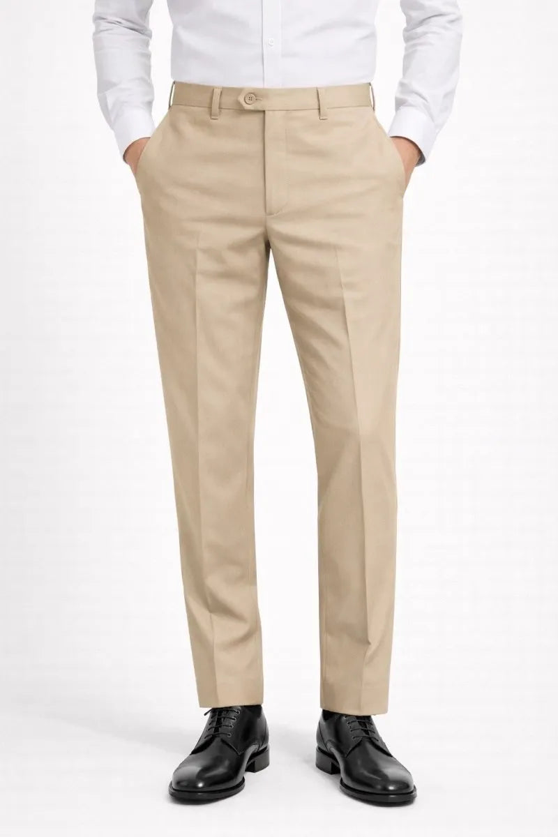 Classic Cream Dress Pant - muzaym