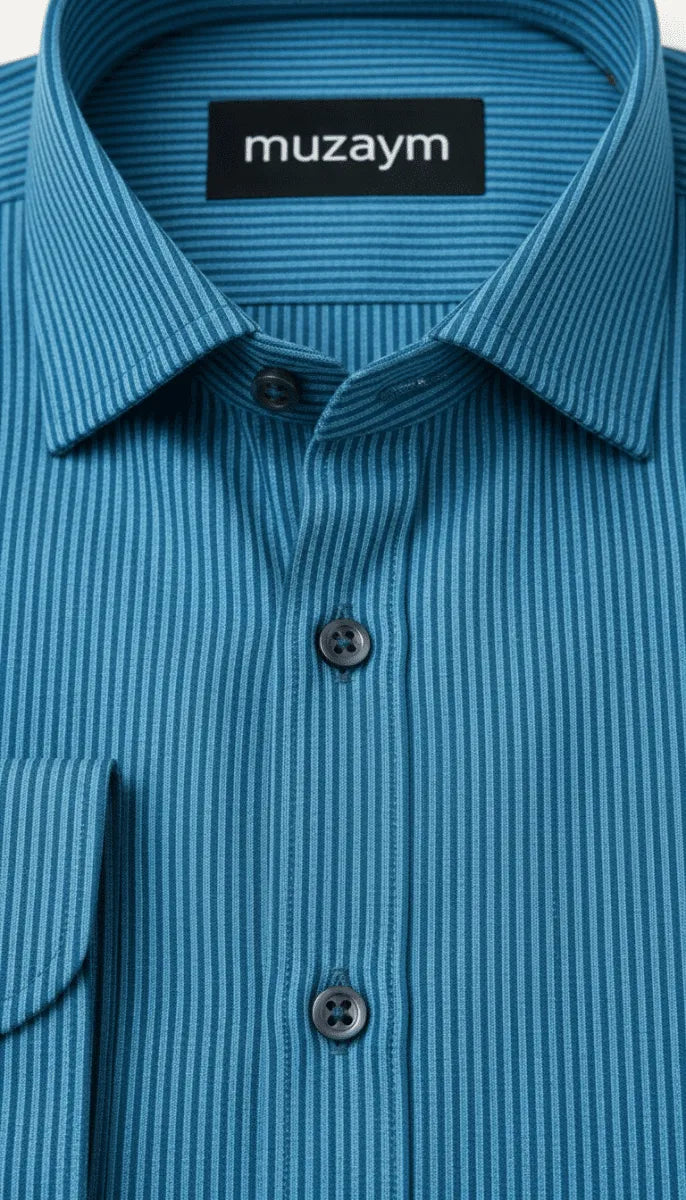 Deep Teal Stripe - muzaym