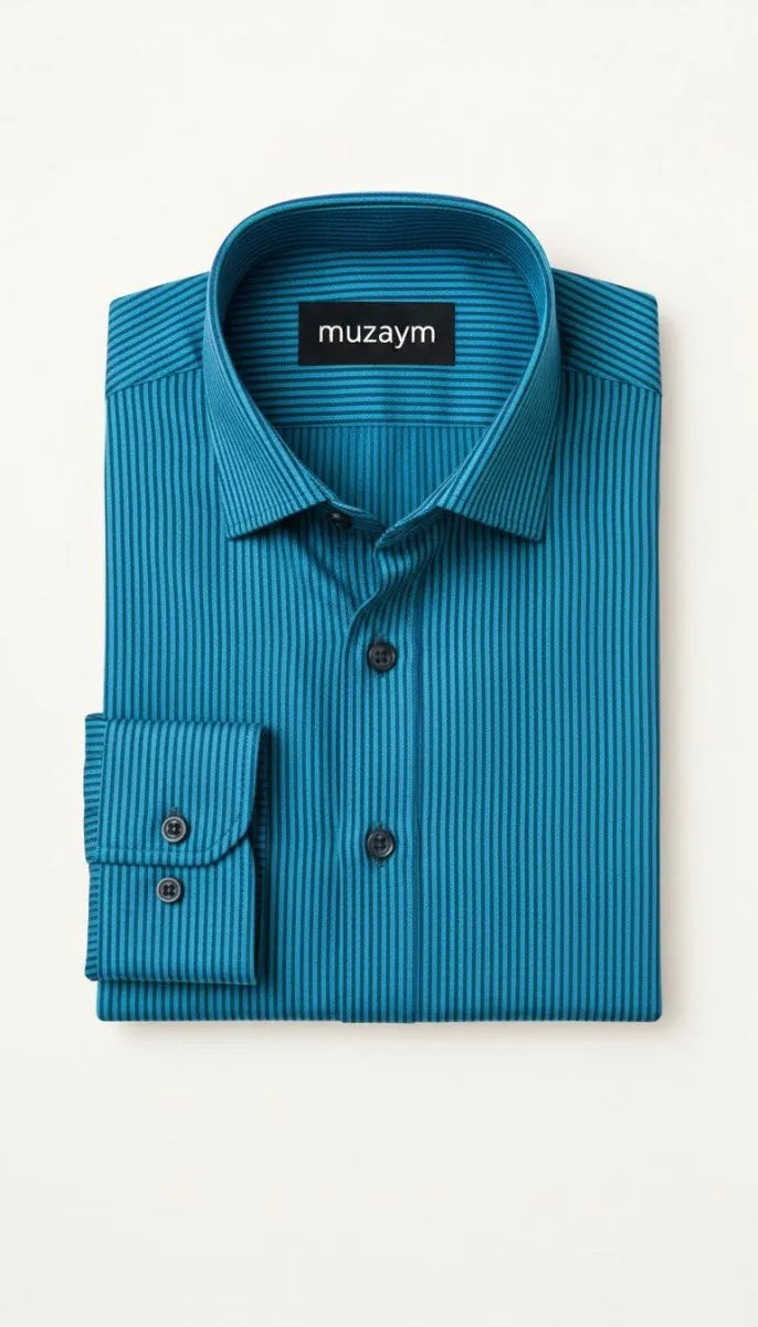 Deep Teal Stripe - muzaym