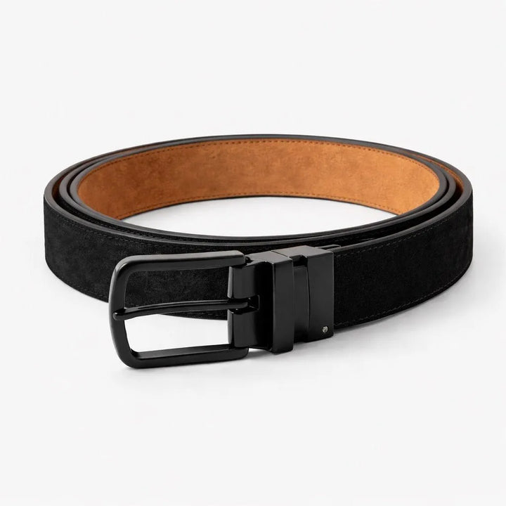 Dual Suede Leather Signature Belt - muzaym