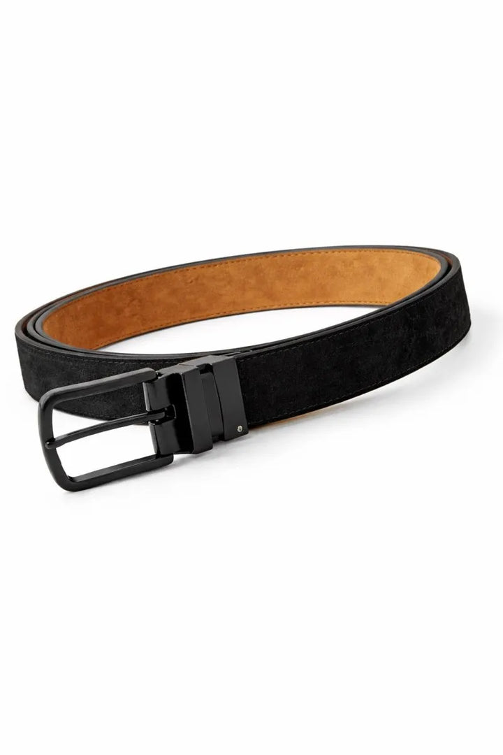Dual Suede Leather Signature Belt - muzaym