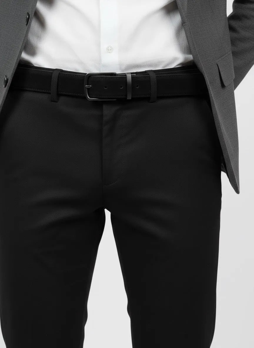 Dual Suede Leather Signature Belt - muzaym