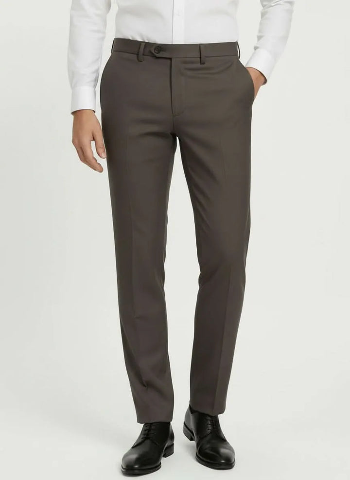 Grayish Brown Dress Pant - muzaym