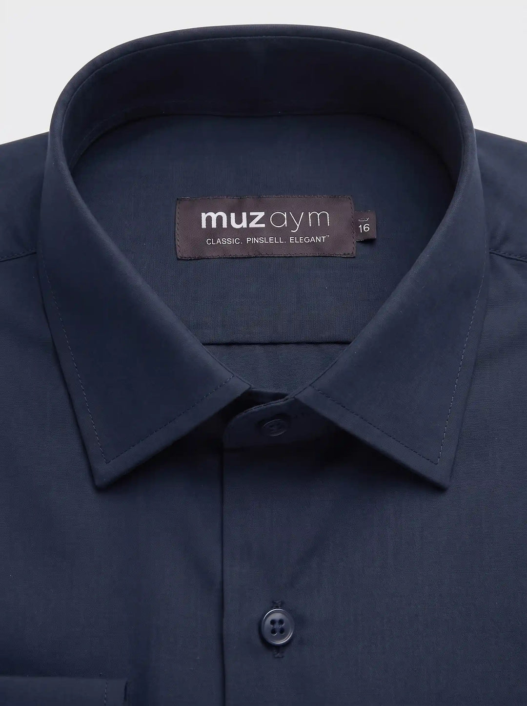 Blue Gray Formal Shirt Side View — muzaym