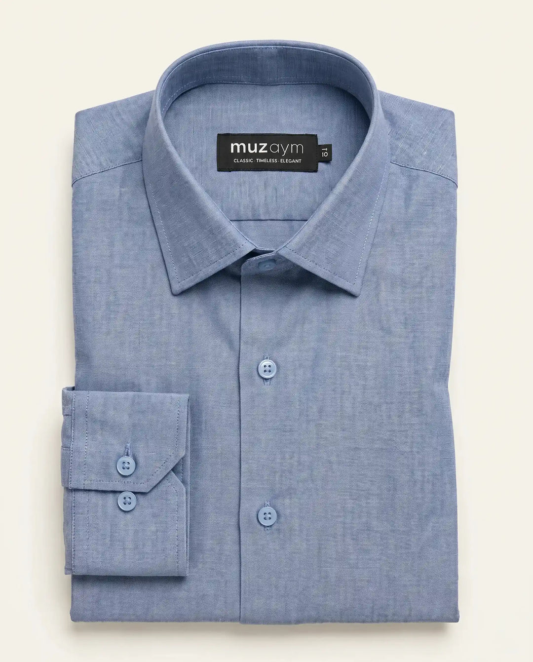 Classic Blue Formal Shirt — muzaym