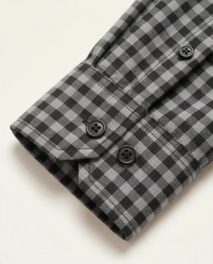 Midnight Micro Check Shirt