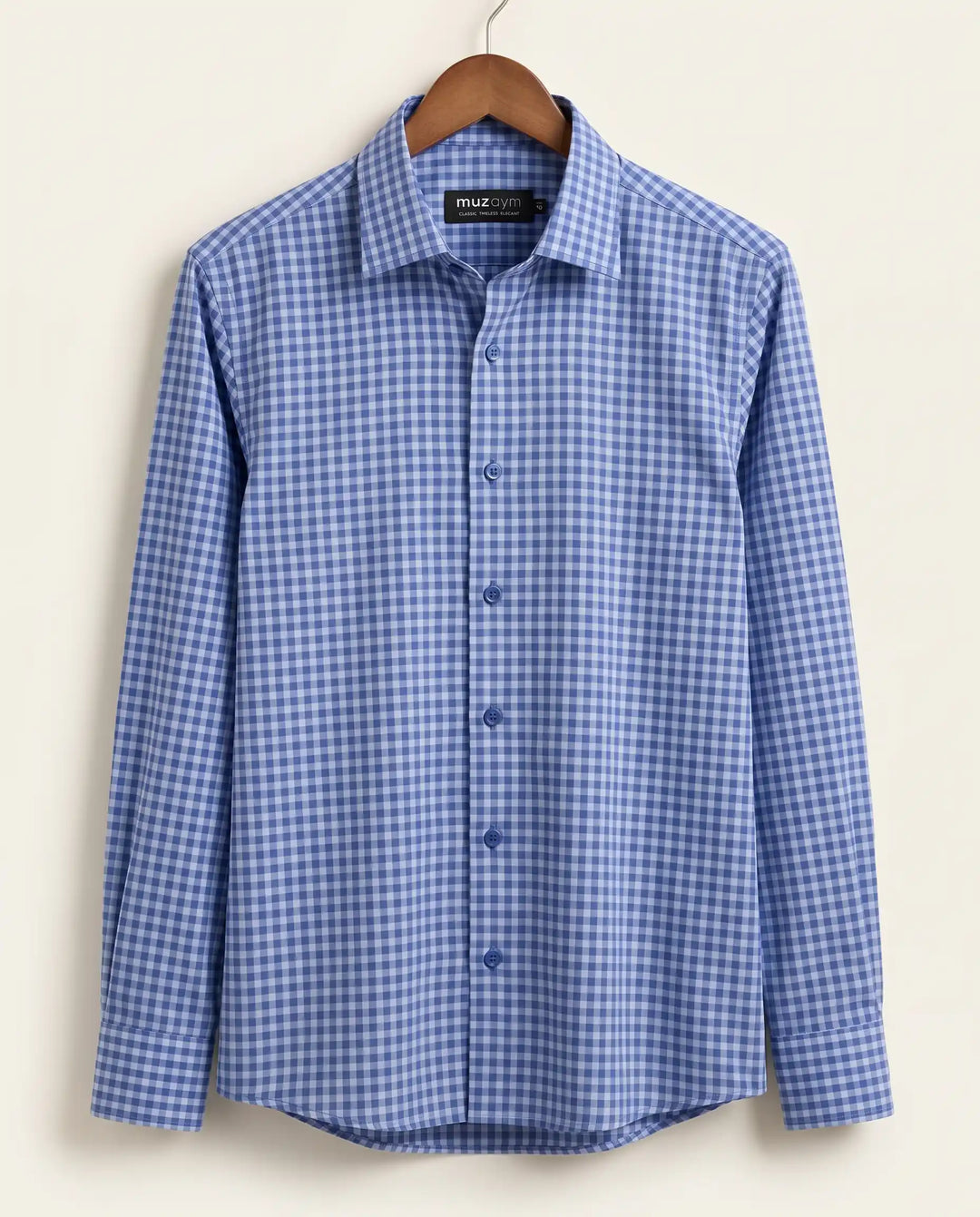 Blue Micro Check Shirt