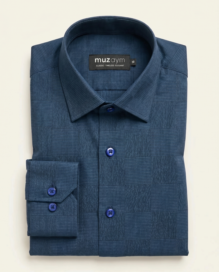 Denim Blue Jacquard