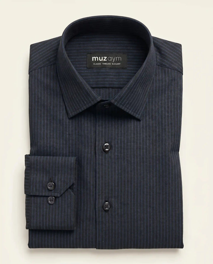 Navy Shadow Line Shirt
