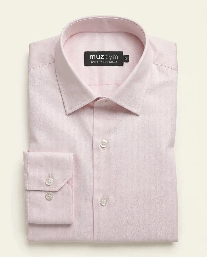 Blush Pink Herringbone Shirt