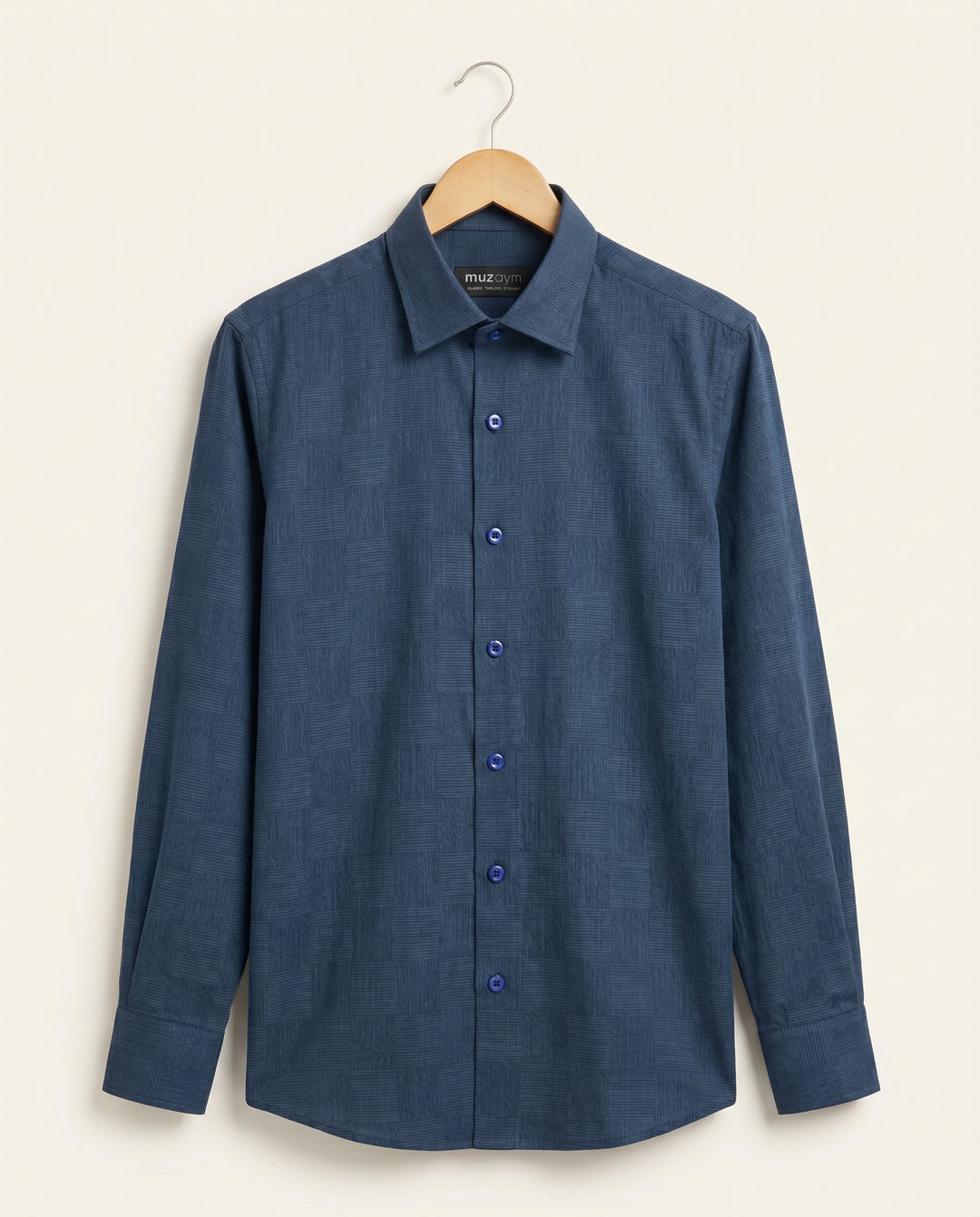 Denim Blue Jacquard
