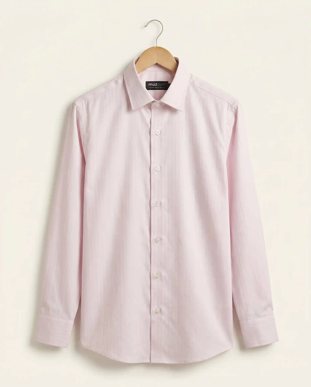 Blush Pink Herringbone Shirt