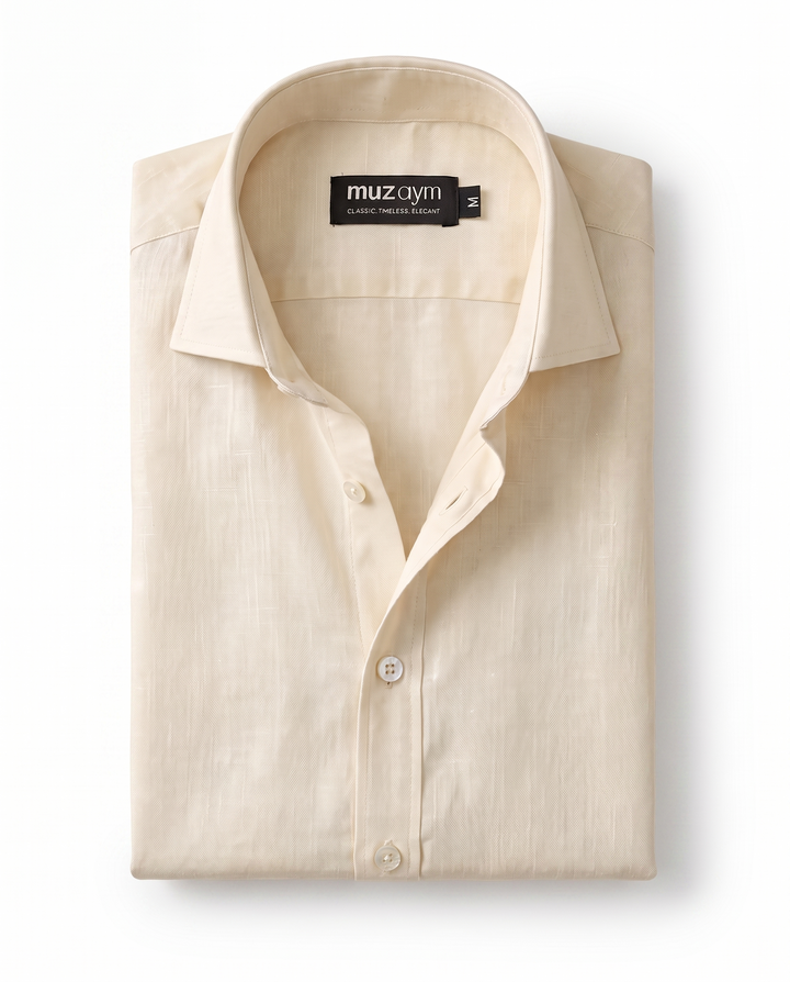 Soft Cream - Linen Casual Shirt