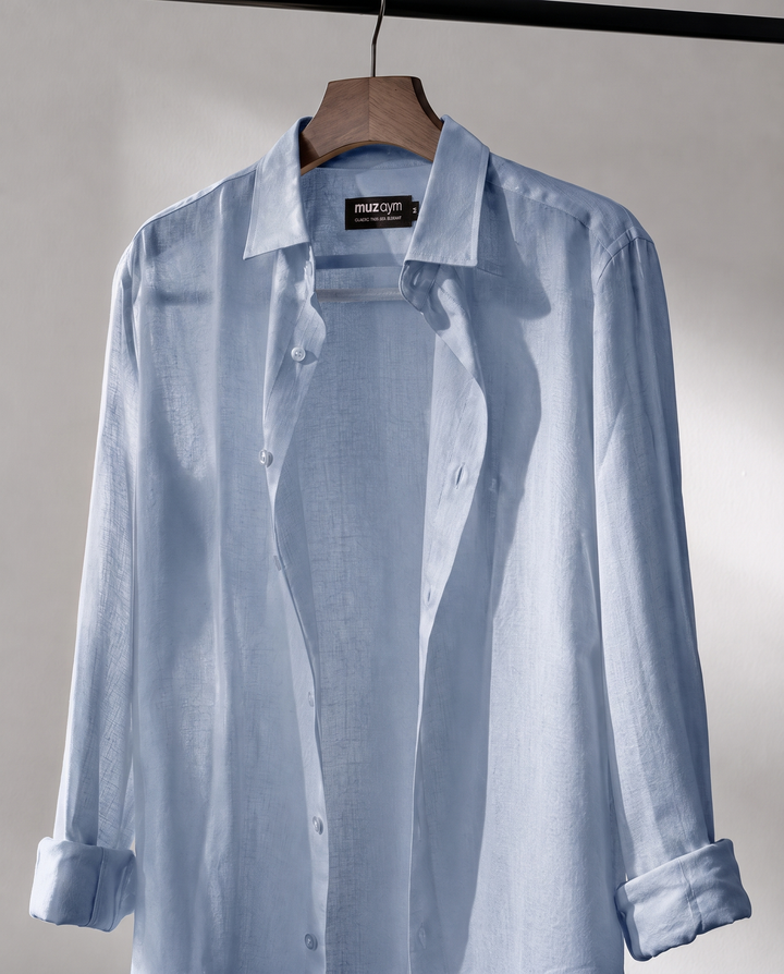 Sky Blue - Linen Casual Shirt