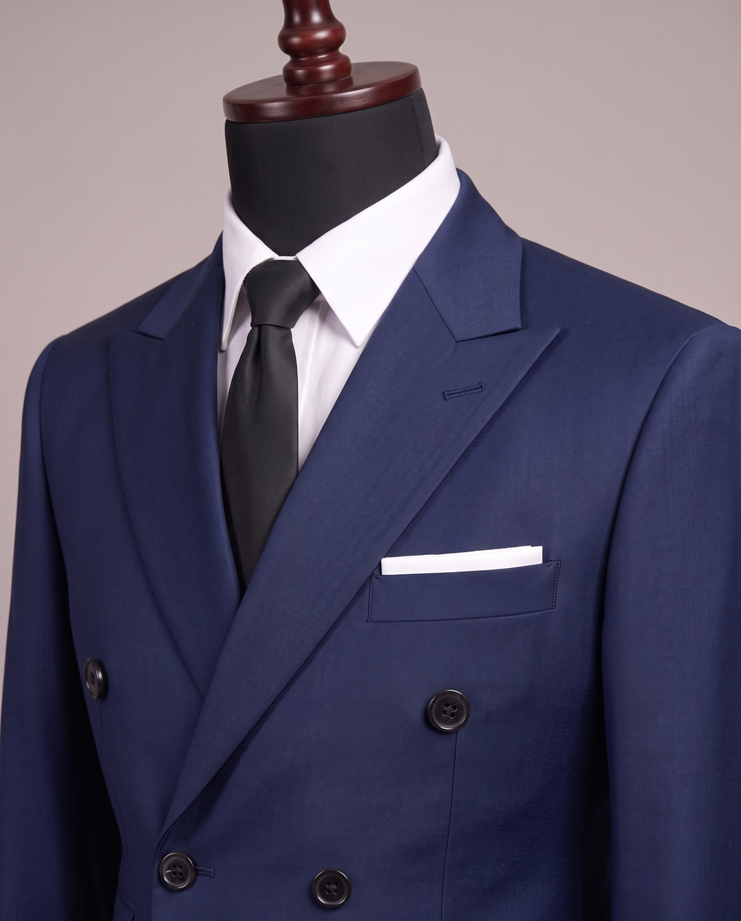 Classic Navy Double-Breasted Suit