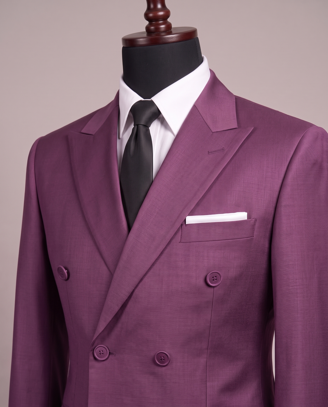 Plum Double-Breasted Suit