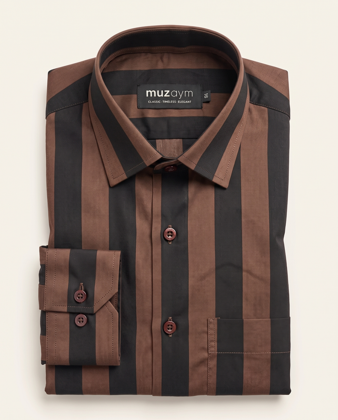Mocha Noir Bold Stripe Shirt