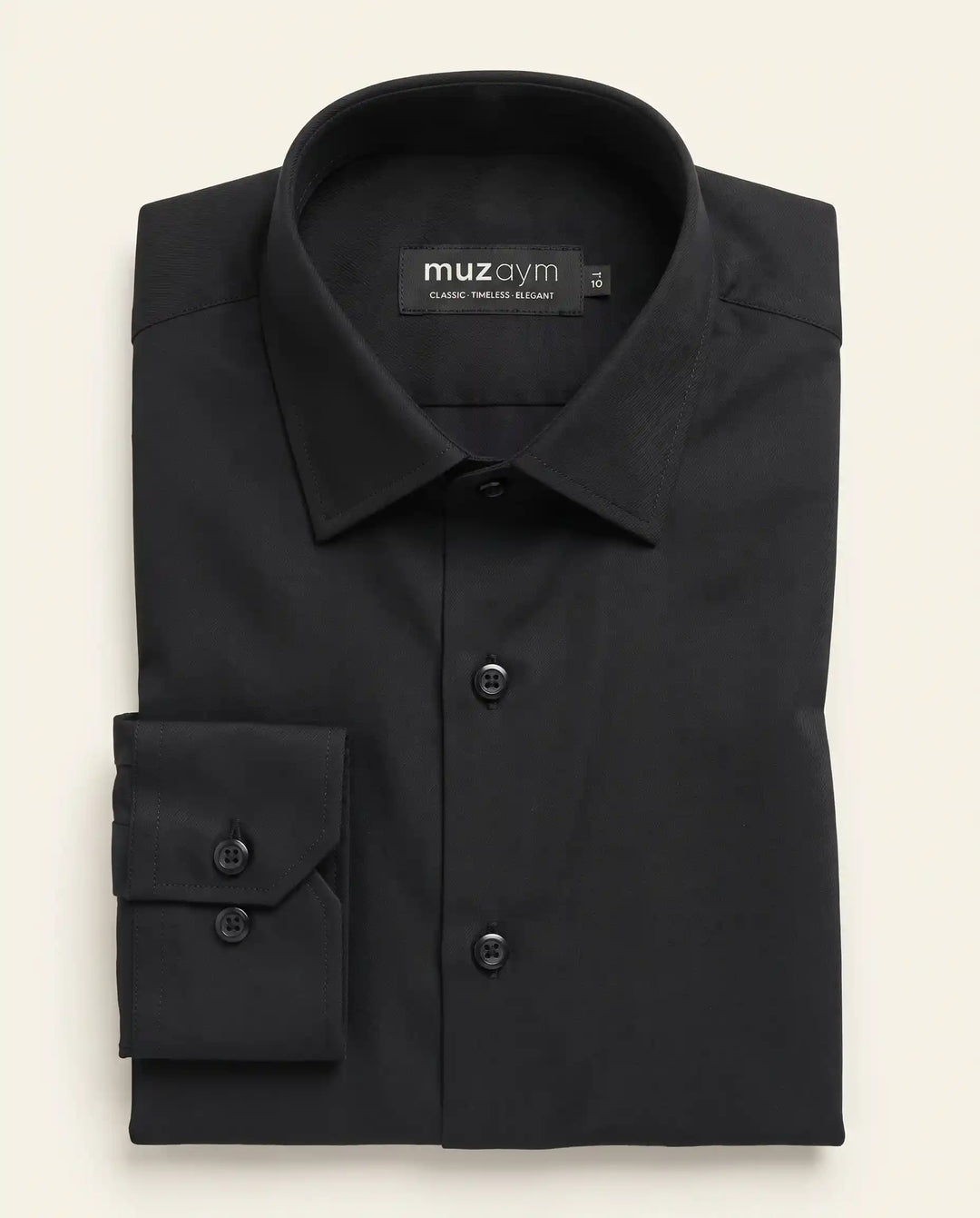 Midnight Black Shirt - Cotton Twill