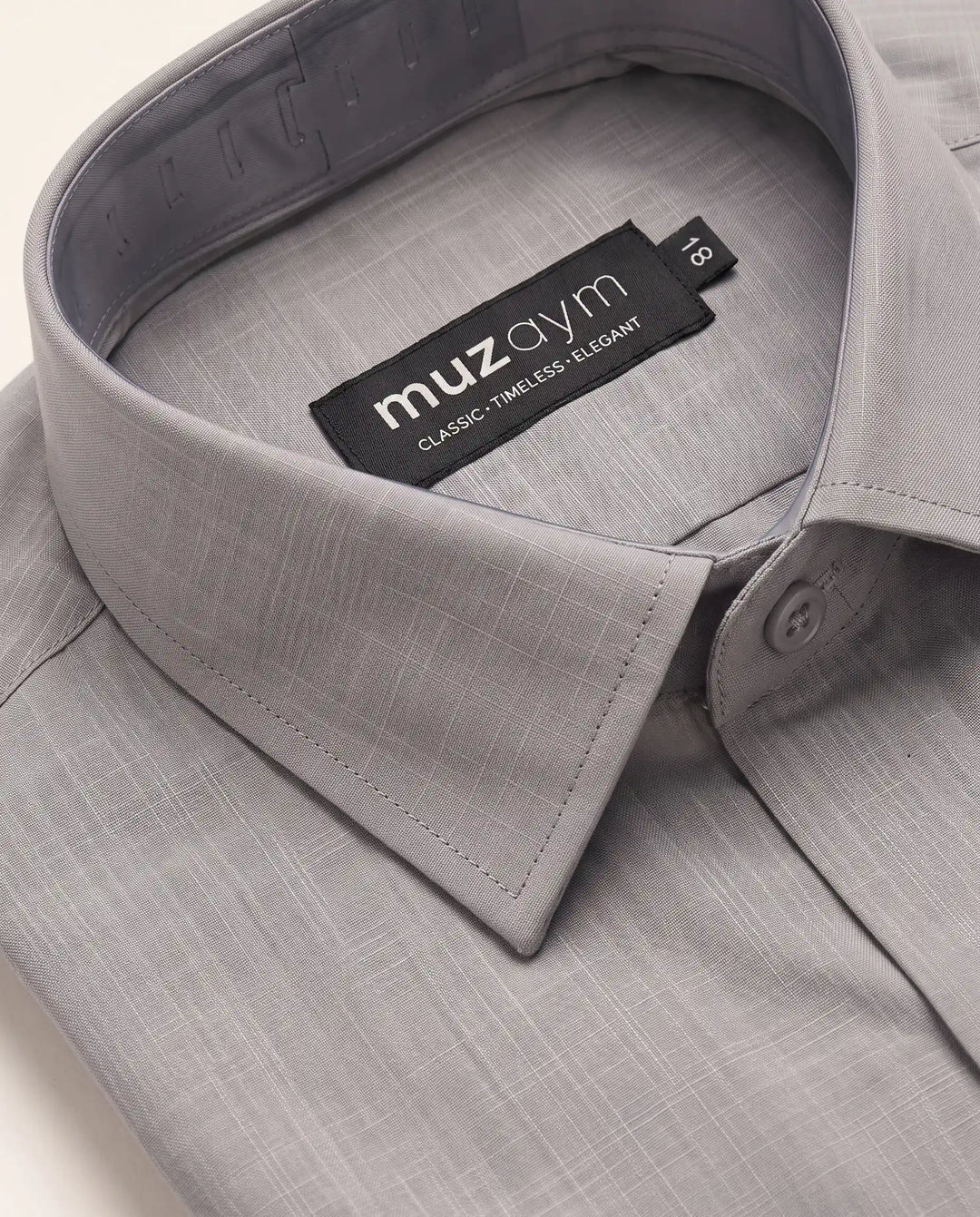 Silver Gray Self Shirt