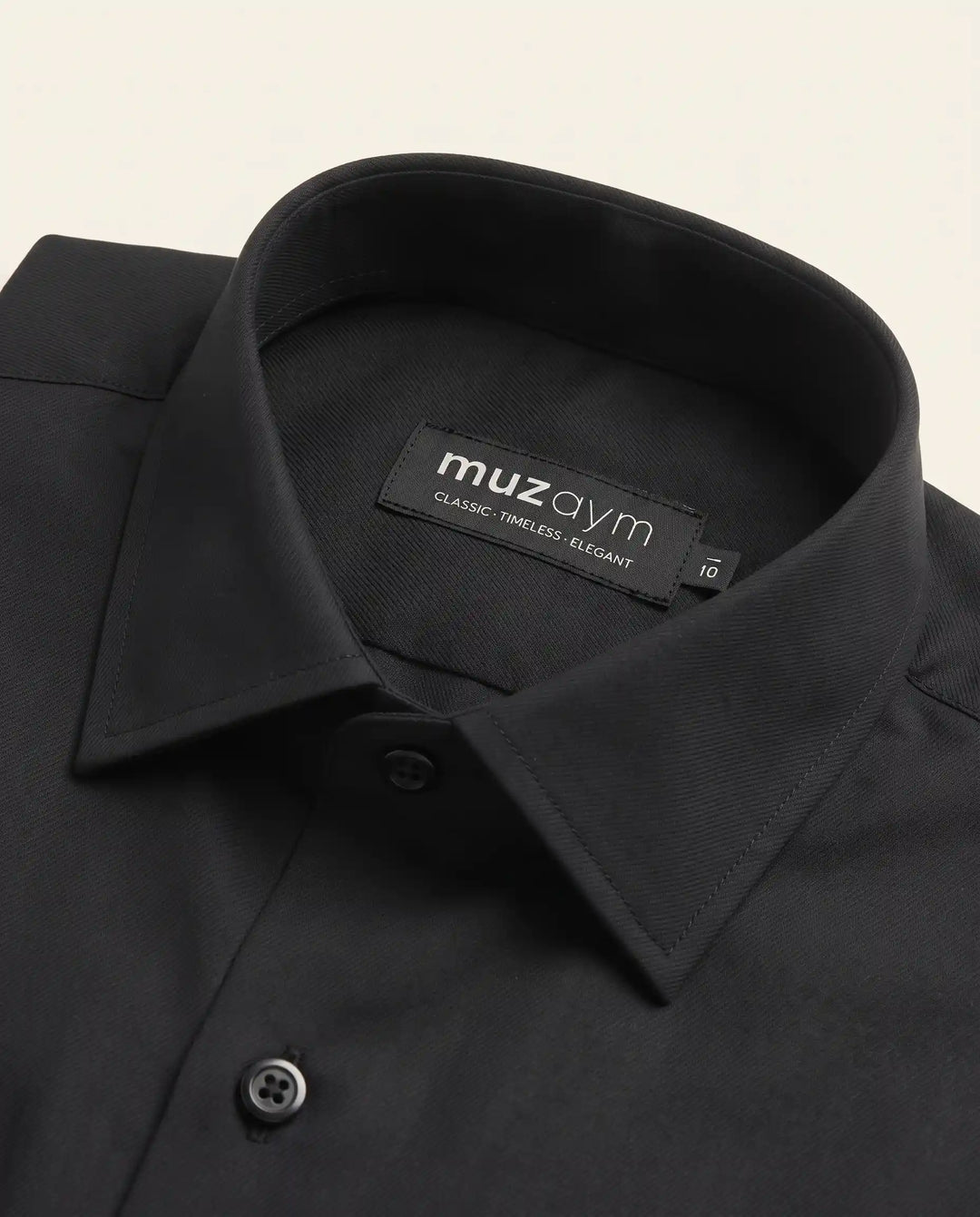 Midnight Black Shirt - Cotton Twill