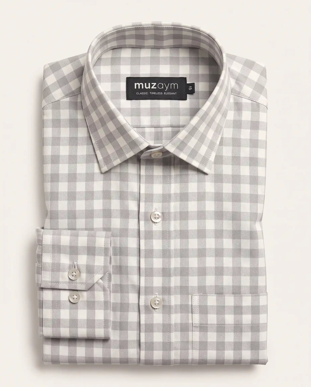 Cloud Grey Check Shirt