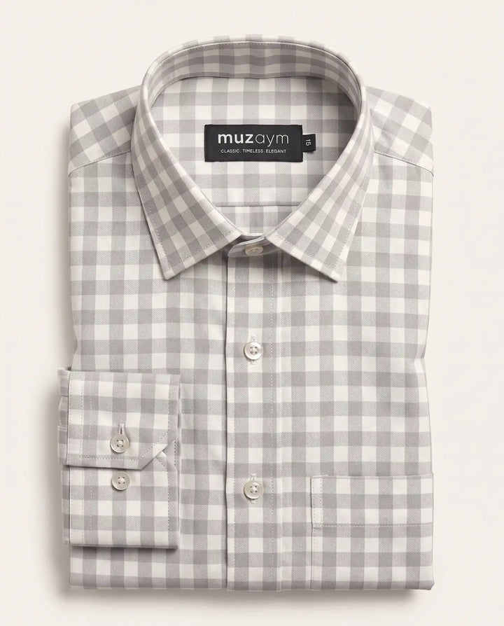 Cloud Grey Check Shirt