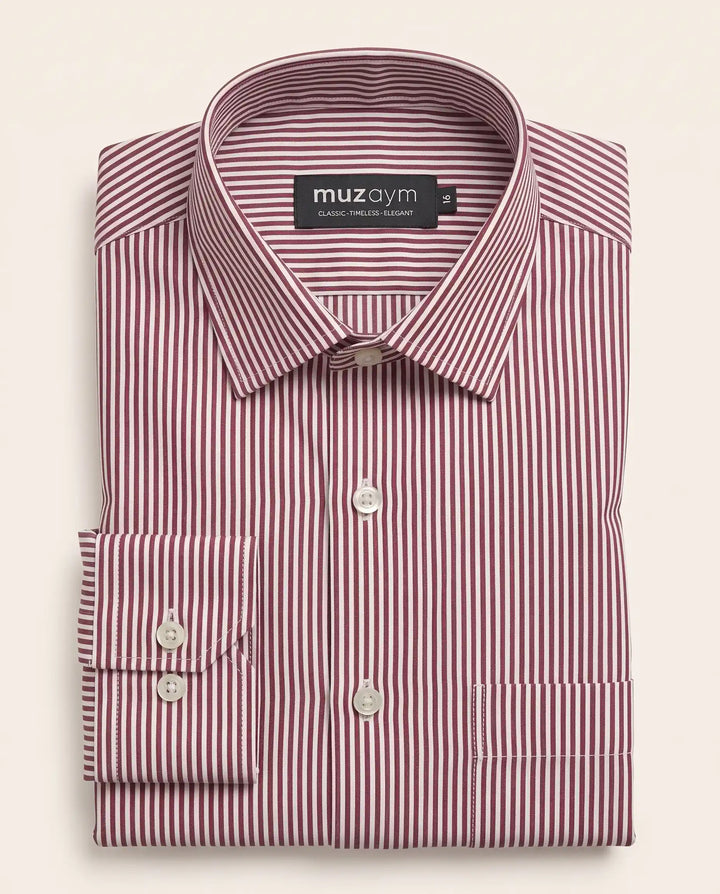 Burgundy Wine Stripe Shirt