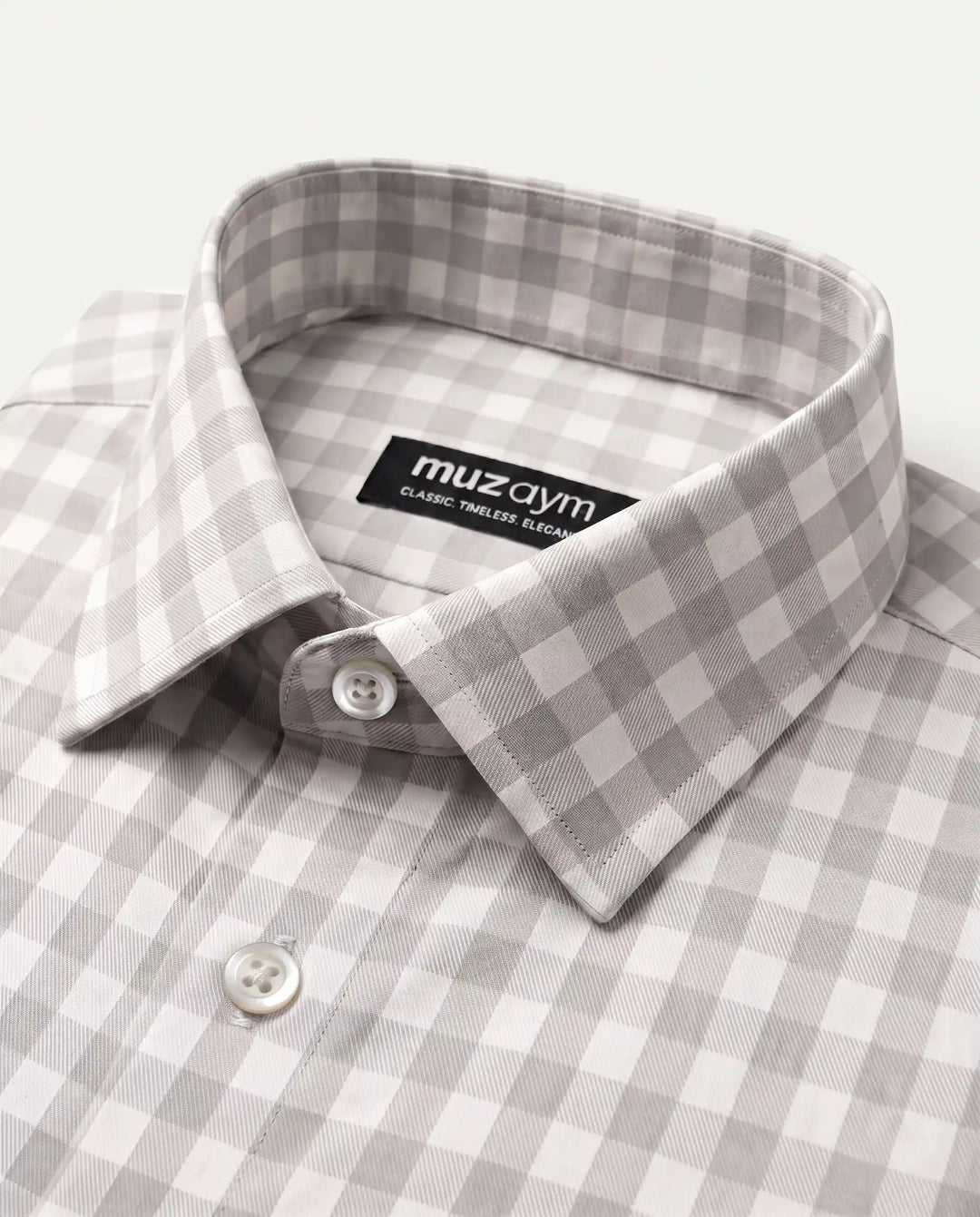 Cloud Grey Check Shirt