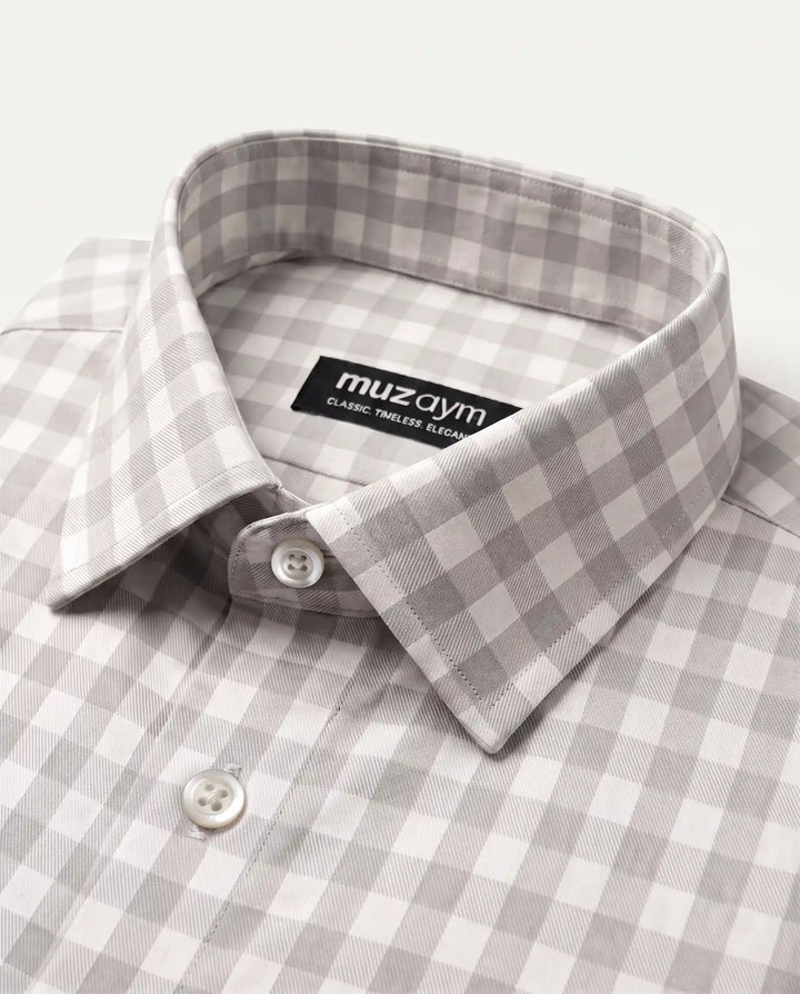 Cloud Grey Check Shirt
