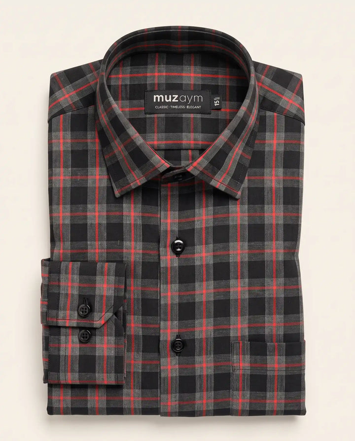 Scarlet Grid Shirt