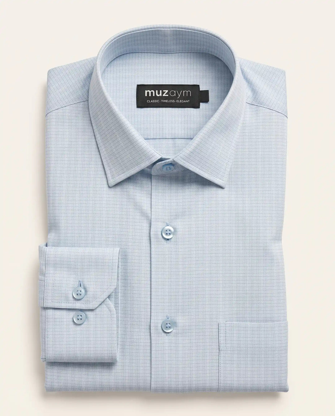 Cloud Blue Micro Check Shirt