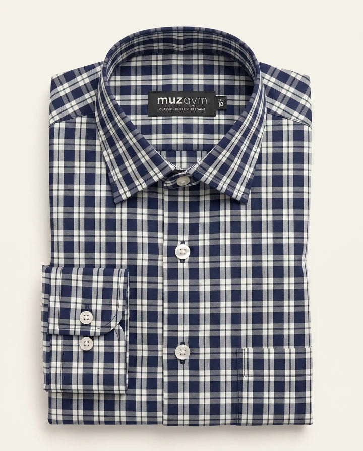 Navy Heritage Check Shirt