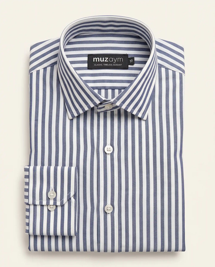 Slate Blue Stripe Shirt