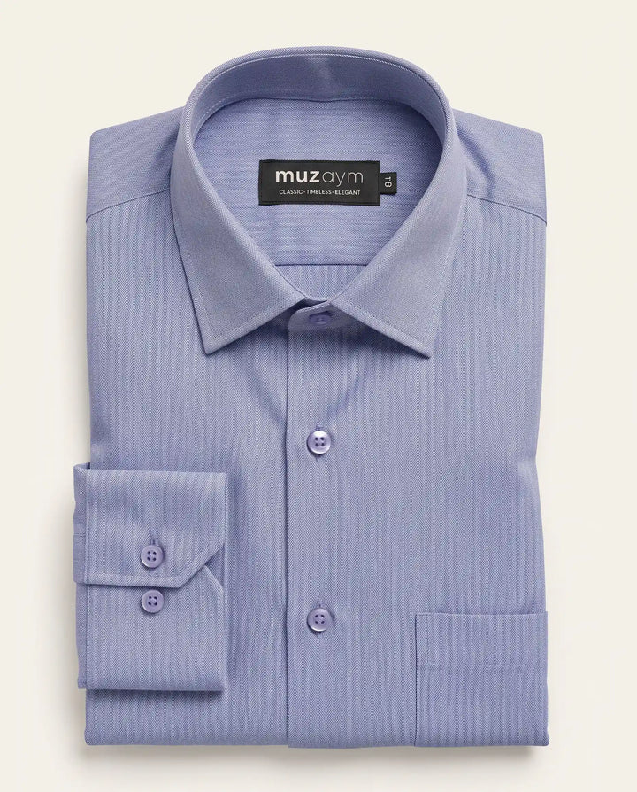 Blue Herringbone Shirt