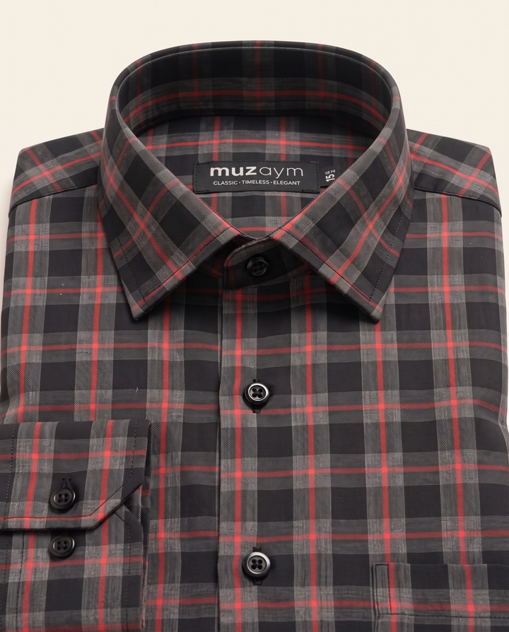 Scarlet Grid Shirt